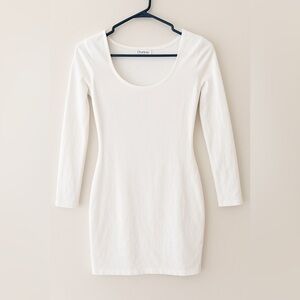 Charlotte Russe White Long Sleeve Bodycon Dress‎ ✨ Size: Medium
